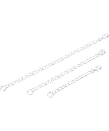 Adabele 925 Sterling Silver 2 Chain Extender | Removable Adjustable Extension for Necklace Anklet Bracelet - SS303-2 - Buy Online on SooperMarket.com