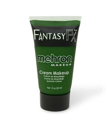 Mehron Makeup Fantasy FX Cream Makeup | Water Based Halloween Makeup | Green Face Paint & Body Paint For Adults 1 fl oz (30ml) (Green)