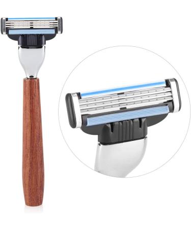 Premium 4-Piece Stainless Steel Manual Razor Gift Set - Perfect for Men Husband Father & Brother | Robust Stand Holder & Wet Shaving Essentials - Buy Online on SooperMarket.com