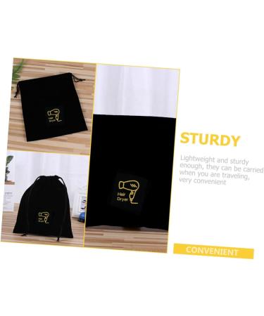 Healeved 3pcs Hair Dryer Storage Bag Black Bag Drawstring Bags Hair Dryer Supplies Shoe Cloth Bag - Buy Online on SooperMarket.com