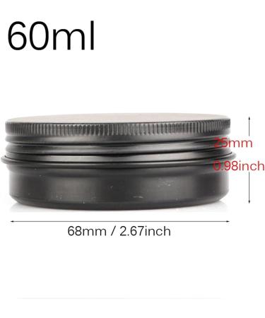 Zeoabsy 10-Pack 60ml Matt Black Aluminum Jars with Screw Lids | Ideal for Cosmetics Candles Ointments & More | Includes 5 Spatulas & Labels - Buy Online on SooperMarket.com