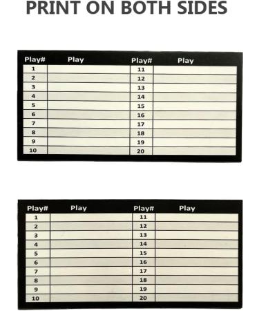 CAREWORX Playbook Wristband Inserts Wrist Coach Play Cards Sheets Youth Size - Buy Online on SooperMarket.com