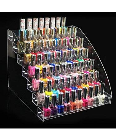 Buy Acrylic Nail Polish Display Stand - 6 Types 7 Layers Makeup Organizer for Perfect Storage | International Shipping Available - Buy Online on SooperMarket.com