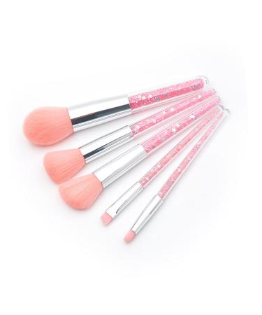 5 Set Makeup Brush for Woman Cosmetics Brush Professional Makeup Brush Powder Brush 16x3cm Pink