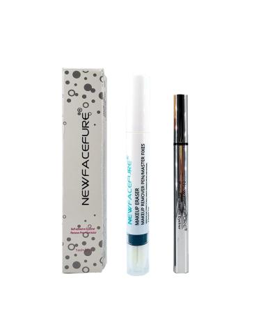 Newfacefure Eyeliner Remover Eraser Pen Eye Make Up Corrector Easy to Remove and Correction Magnetic Eyeliner Fixer Extract for Sensitive Skin Original (2PACK BLACK AND WHITE)