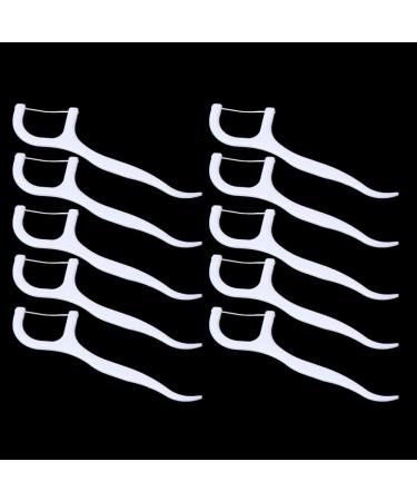 YIMART 100pcs Dental Floss Picks - Flossers for Oral Hygiene & Interdental Cleaning - Premium Toothpick & Floss Pick Set for Healthy Teeth - Buy Online on SooperMarket.com