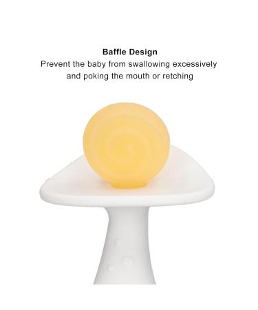 Newborn Teething Toy: Large Silicone Baby Teether Stick (Yellow/White) - Easy to Clean, Textured Handle - 6-12 Months - Buy Online on SooperMarket.com