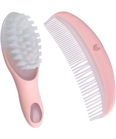 EXCEART Newborn Baby Comb and Brush Set with Baby Wipes - Baby Essentials Kit for Infant Massage and Toddler Hair Care (Pink) - Buy Online on SooperMarket.com