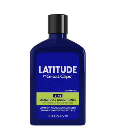 GREAT CLIPS LATITUDE 2-in-1 Shampoo + Conditioner | Daily Shampoo and Conditioner Set for Men | Promotes Full + Healthy Hair | 12oz New + Improved Latitude 2-in-1 (12oz)