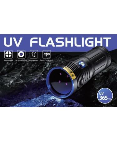 Darkbeam UV Torch 365nm Flashlight | Rechargeable Blacklight 36W LED | Portable Pet Urine Detector | Resin Curing & Leak Detection - Buy Online on SooperMarket.com