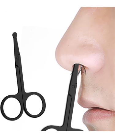 TEMKIN Nose Hair Trimmer - Mini Stainless Steel Ergonomic Cutter for Men & Women - Portable Round Head Scissors in Silver - Best Beauty Tool for Smooth Grooming - Buy Online on SooperMarket.com