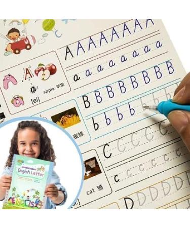 Digmonster Magic Ink CopyBooks - Reusable Manuscript Workbooks for Kids | 4 Antique Designs for Easy Learning & Practice - Buy Online on SooperMarket.com