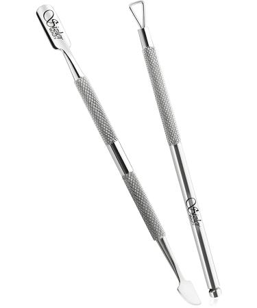 Cuticle Pusher Tool by Sizler Beauty Nail cleaner UV Gel Nail Polish Remover Tool/Scraper Professional Cuticle Pusher Set/Manicure & Pedicure Set Pack of 2