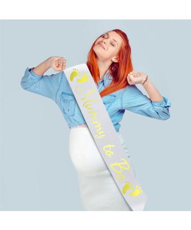 Mom to Be Sash Mommy To Be Satin Sash and Daddy To Be Satin Sash Shiny Baby Shower Sashes White Mummy To Be Sashes for Party Decoration 2pcs - Buy Online on SooperMarket.com