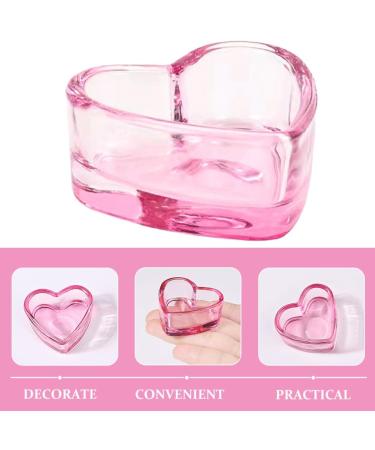 minkissy Nail Dappen Cup Heart Shape Dappen Dish Cups Acrylic Nail Dish Bowl Monomer Dish Glass Decorative Nail Brush Cup Manicure Tool Supply Pink - Buy Online on SooperMarket.com