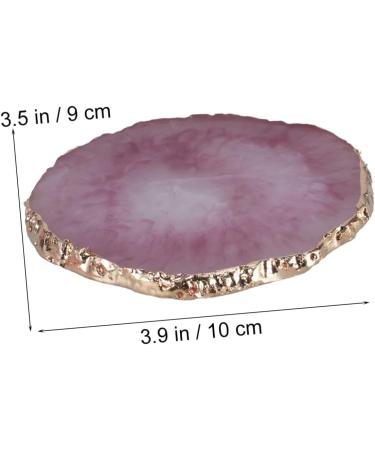 KALLORY Makeup Pallet Round Tray Nail Painting Tray Manicure Resin Palette Gel Finished Nail Art Nail Polish Medium Purple - Buy Online on SooperMarket.com