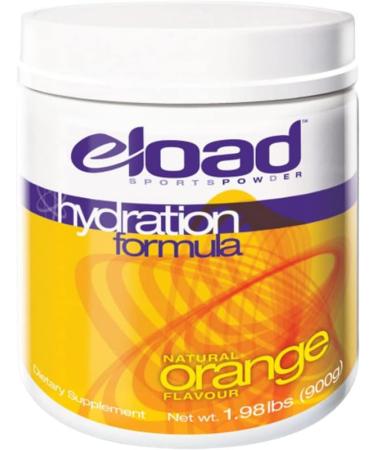 Eload Hydration Electrolyte Sports Rehydration Drinks Perfect for Competing & Training - Orange 900g Tub (30 Servings)