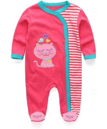 MAMIMAKA Baby Rompers Pajamas | Cotton Jumpsuit for Boys & Girls | Footed Bodysuits 6-9 Months | 2-Pack - Buy Online on SooperMarket.com
