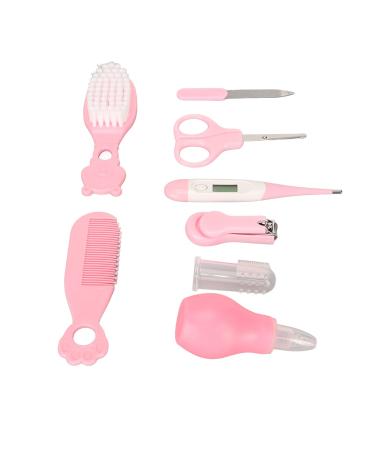 Semme Baby Healthcare Grooming Kit 8Pcs Nose Cleaner Nail Clippers Scissors Toothbrush Comb Infants Grooming Kit