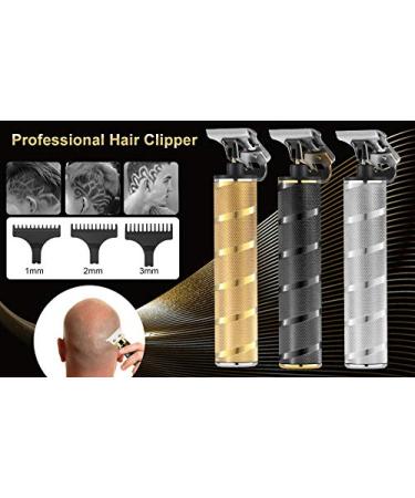 SURKER Electric Pro Li Clippers - Waterproof Cordless Hair Trimmer for Men | Rechargeable T-Blade Grooming Accessories (Gold - Buy Online on SooperMarket.com