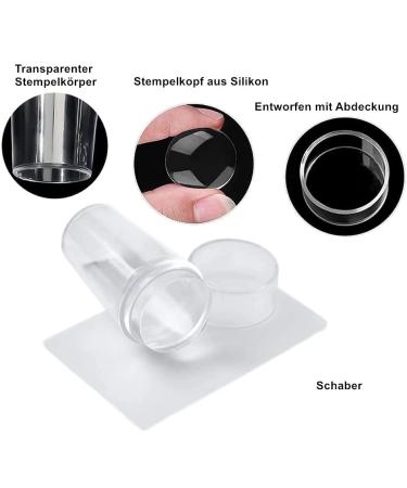 Norhogo Nail Art Stamper & Schaber - Silicone Nail Stamp for DIY Manicure French Nails & Nail Transfer (1PC) - Perfect for Paint UV Gel & Acrylic - Buy Online on SooperMarket.com