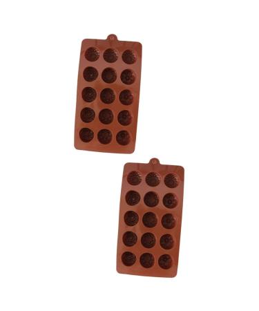 2pcs Craft Dies Pudding Mold Flower Shaped Mold Non-Stick Mold Decor Silicone Molds Chocolate Baking Molds Sphere Cake Molds Cake Baking Molds Chocolate Molds Waffles Flowers mediumx2pcs Coffeex2pcs
