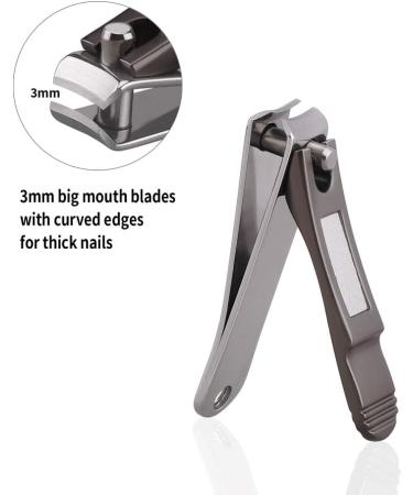 Durable Sharp Nail Clippers Set with Built-in Nail File | Matte Gray | Includes Tin Case - Buy Online on SooperMarket.com