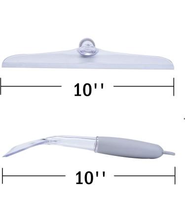 Shower Squeegee for Bathroom and Car Windshield - Rubber Window Cleaner - Clear Plastic Scraper - Buy Online on SooperMarket.com