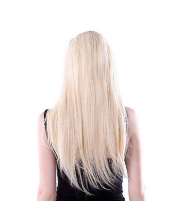 Long straight hair fashion European and American women African black cross border chemical fiber cos wig wigcreamy white Light Brown