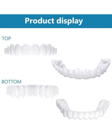 Derlen False Teeth Temporary Repair Kit - 2 Pairs of Top & Bottom Lightening Dentures for Men & Women | Easy-to-Use Braces - Buy Online on SooperMarket.com