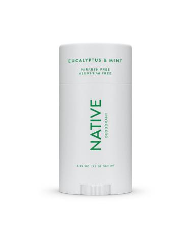 Native Deodorant | Natural Deodorant for Men and Women, Aluminum Free with Baking Soda, Probiotics, Coconut Oil and Shea Butter | Eucalyptus & Mint