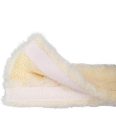 QHP Faux Fur Rein Protector with Velcro Fastening - Cream 45 cm | International Shipping Available - Buy Online on SooperMarket.com