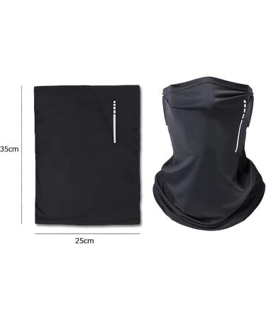 Multi-Function UV Protection Scarf for Men & Women - Clape Elastic Cooling Tube Neckerchief & Bandana | SMZ02 Black - Buy Online on SooperMarket.com