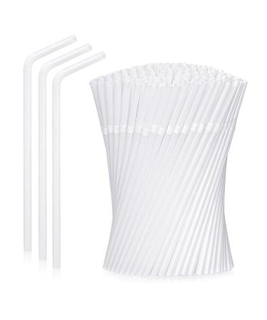 100-Pack Plastic Straws Clear Flexible Drinking Straws Disposable Non-Bendable Plastic Straws - 8" x 0.2"-Clear (100 Bend Straw)