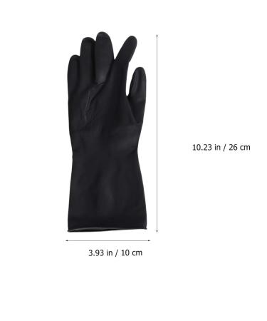 Beaupretty Professional Black Latex Gloves for Hair Intake - Reusable Handheld Salon Accessories (2 Pairs) - Buy Online on SooperMarket.com