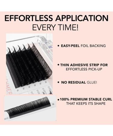 Buy KIARA SKY LASH Premium Cashmere Easy Fan Lash Extensions - Soft Semi-Matte Finish | Professional Use | Black C-0.05 14MM - Buy Online on SooperMarket.com