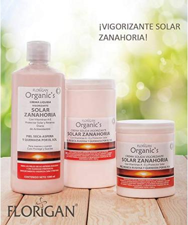 Florigan Invigorating Face & Body After Sun Solid Cream - Solar Zanahoria Vitamin A & E Infused 600g - Best for Skin Hydration & Sun Care - Buy Online on SooperMarket.com