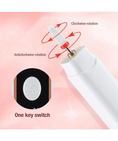 BYCUFF Nail Polishing Drill Electric LED Light 3 Gears Nail Drill for Home - Buy Online on SooperMarket.com