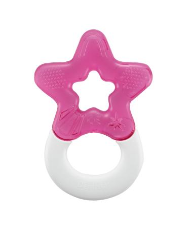 Dentistar cooling ring 1 Set - bite ring baby from 3 months - cooling tooth aid and biting toys for babies and toddlers - BPA free - pink pink 1 Pack
