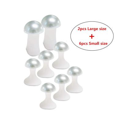 Pearl Silicone Toe Separator for Pedicure - 8pcs Toe Spacers for Feet, Stretchers, Spreaders, Polish Guards - Buy Online on SooperMarket.com