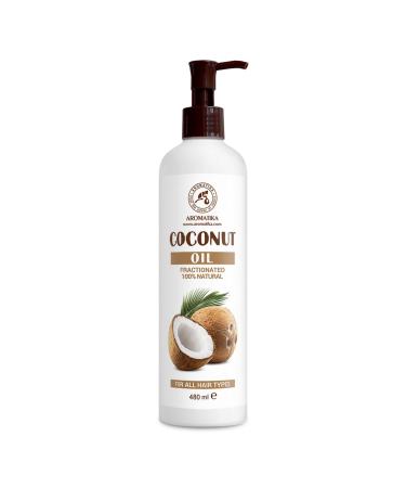 Hair oil based on coconut oil 480 ml - Cocos nucifera oil - pure and natural coconut hair oil - liquid - intensive care for hair 480 ml (1 Pack)