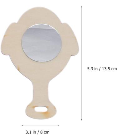Beavorty 10pcs Crafts Mirrors Handheld Princess Mirror Toy Mini Painting Mirror Birthday Present Diy Wood Mini Mirror Late Handmade Toys Kids Puzzle Unbreakable Child Wooden - Buy Online on SooperMarket.com