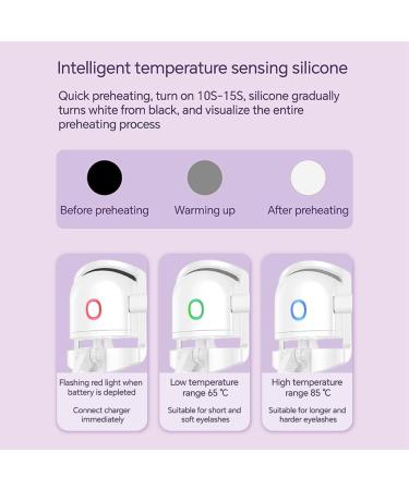 Electric Eyelash Curler USB Charging Model Fast Heating Portable Eye Lash Perm Lasting Curling Thermal Eyelash Clip B - Buy Online on SooperMarket.com