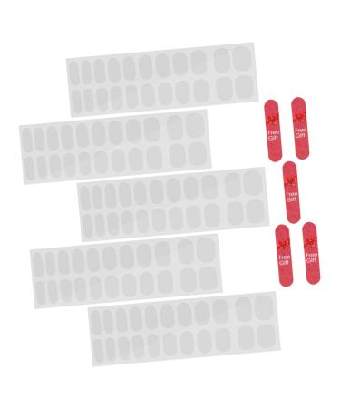PLAFOPE 10 Sheets Nail Stickers Clear Fingernail Polish Nail Wraps Australia Transparent Nail Strips Gloss Nail Strip Naill Transfer Decals Pedicure Stickers Gel Cuticle Double Sided Tape - Buy Online on SooperMarket.com