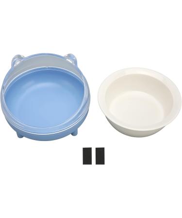 Elevated Blue Ceramic Cat Bowl - Increased Ceramic Food Bowls for Cats & Kittens - Durable Inclined Design - Buy Online on SooperMarket.com
