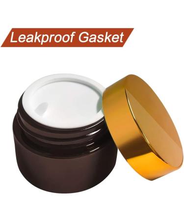 Inheming 6 x 30ml Amber Glass Cream Jars - Empty Cosmetic Containers with Lids for Ointments & Creams - Ideal for International Shipping - Buy Online on SooperMarket.com