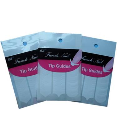 1/100 Pack French Stencil Nail Art Form Fringe Guides Manicure Sticker Tips Tape False Nails With And Design - Buy Online on SooperMarket.com