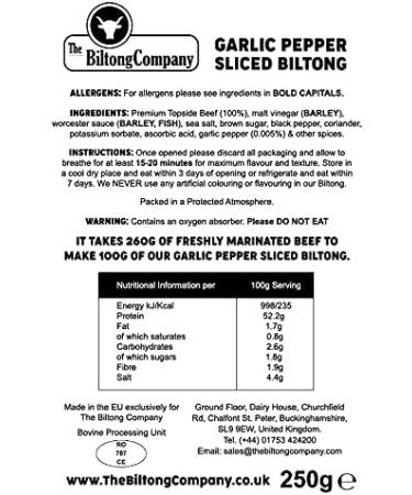 Biltong - 1kg - Sliced Super Fest - 4 Flavours - Original Peri Peri Garlic Pepper BBQ - Buy Online on SooperMarket.com