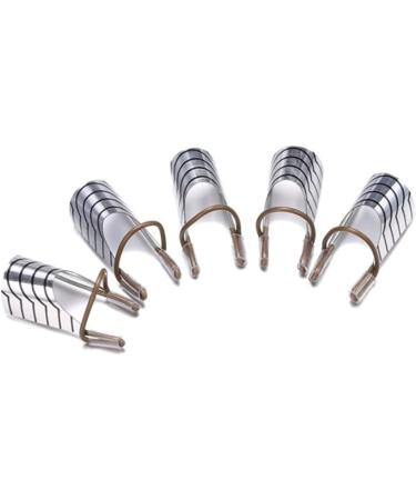 5PCS/SET Reusable Nail Art Extension Forms Guide Acrylic Nail Uv Gel Nail Extention Tips Nails Aluminum Form Guide(Silver) - Buy Online on SooperMarket.com