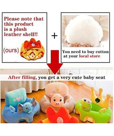 Eyomii1 Pcs Baby Sitting Chair Baby Sofa Seat Cover Without Filler Infant Support Seat Sofa Cover Plush Learning to Sit Chair for Toddlers 3-24 Month Baby.(Only Cover) - Buy Online on SooperMarket.com